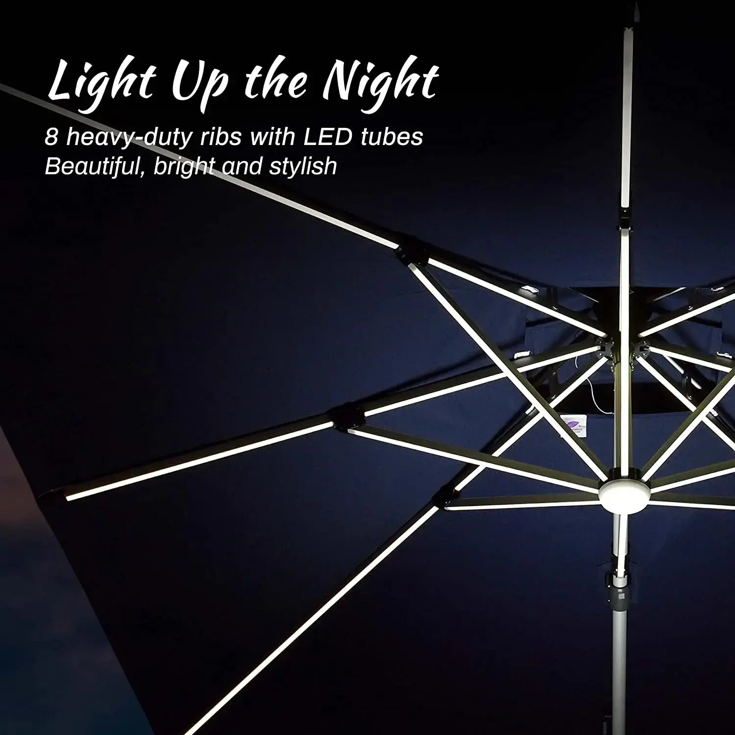SolarGlow™ Solar-powered LED umbrella