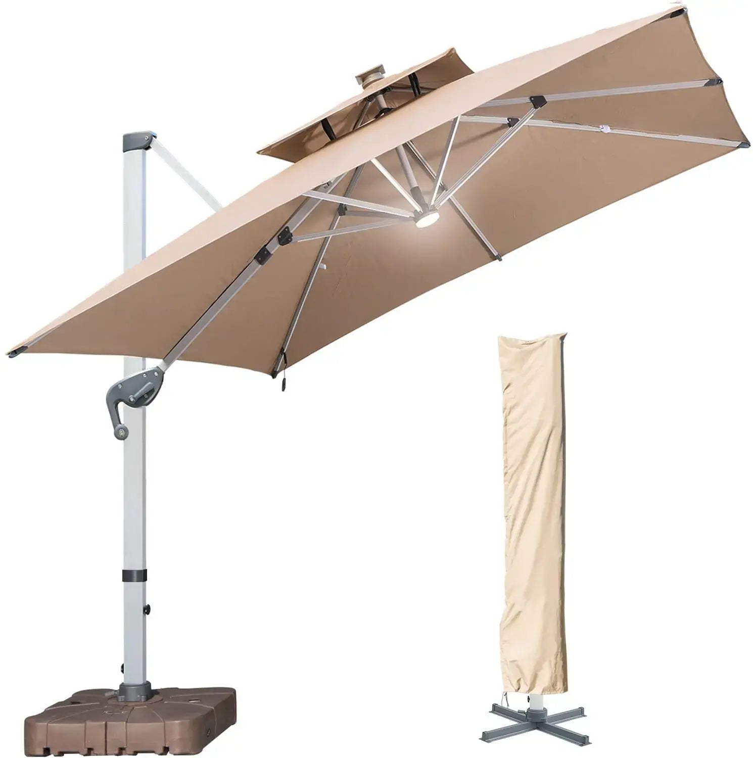 SolarGlow™ Solar-powered LED umbrella